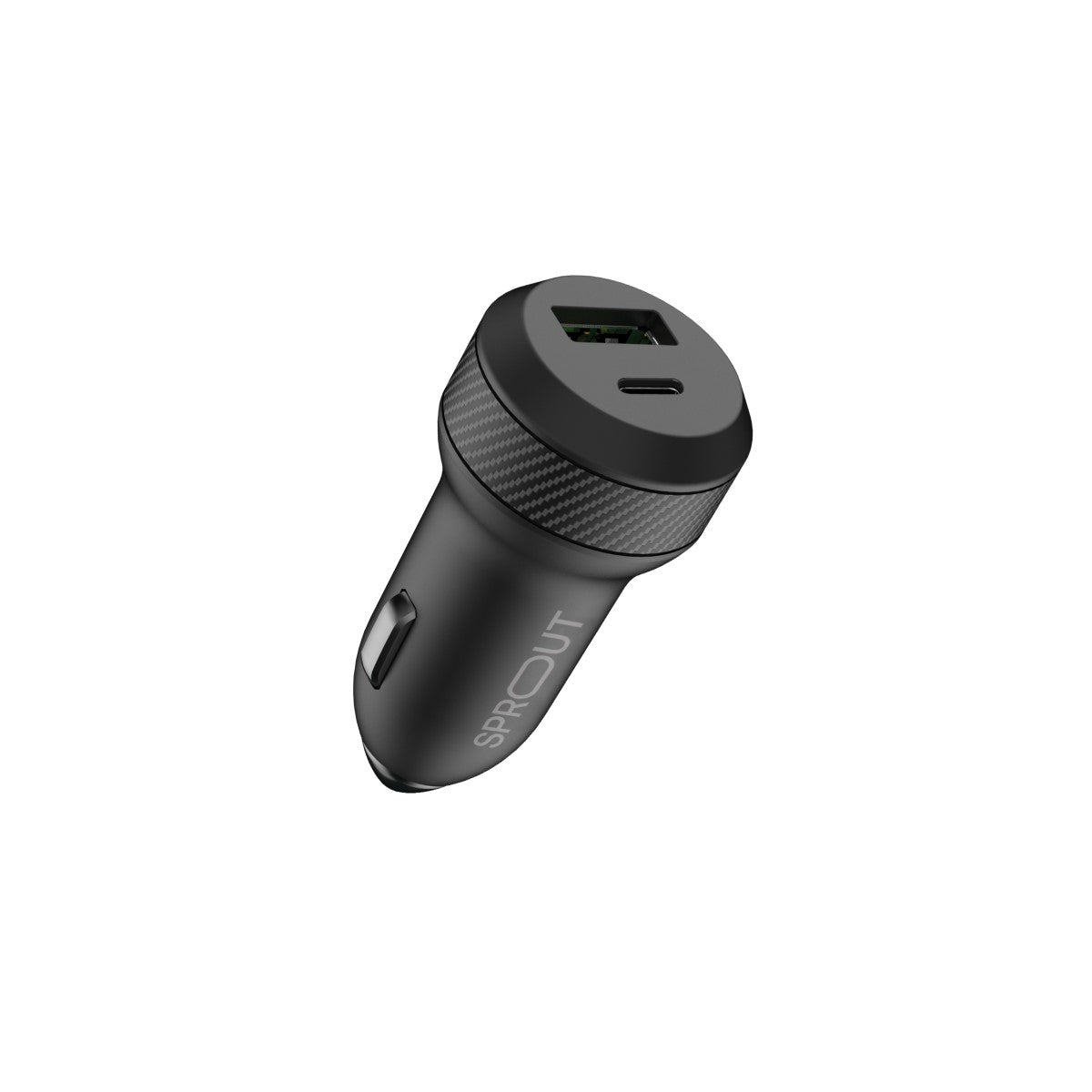 Sprout Dual Port Car Charger QC 3.0 Black ( AU Version ) - Pristine - Refurbished Sprout