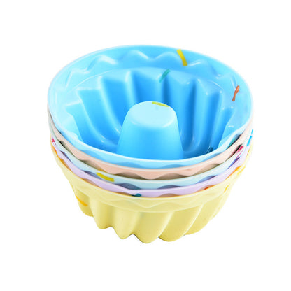 Style 9 Silicone Mini Cake Molds (30 Pack) -  For Cupcakes, Desserts (6.5x6.5x3cm) Tristar Online