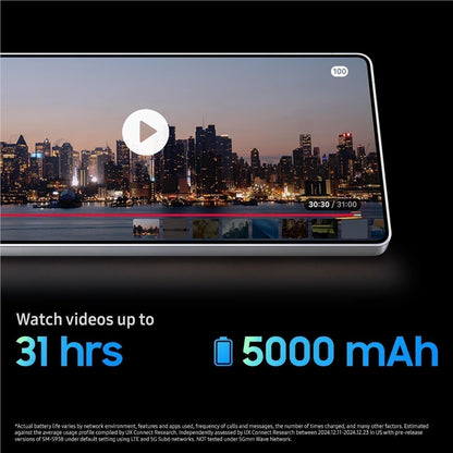 Samsung Galaxy S25 Ultra 5G showing all-day battery feature on screen