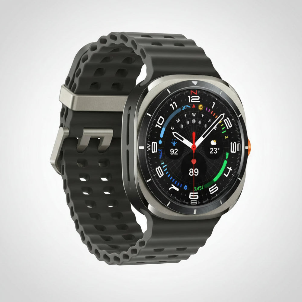 Close‑up of Galaxy Watch Ultra 47mm displaying Energy Score tile with recovery and readiness metrics.