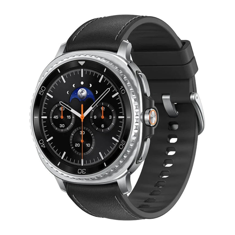 Samsung Galaxy Watch8 Classic 46mm Black front view showing circular AMOLED watch face