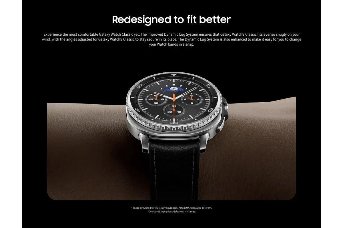 Samsung Galaxy Watch8 Classic 46mm Black showing ECG recording screen on display

