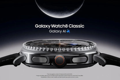 Galaxy Watch8 Classic 46mm Black showing heart rate monitoring screen during workout

