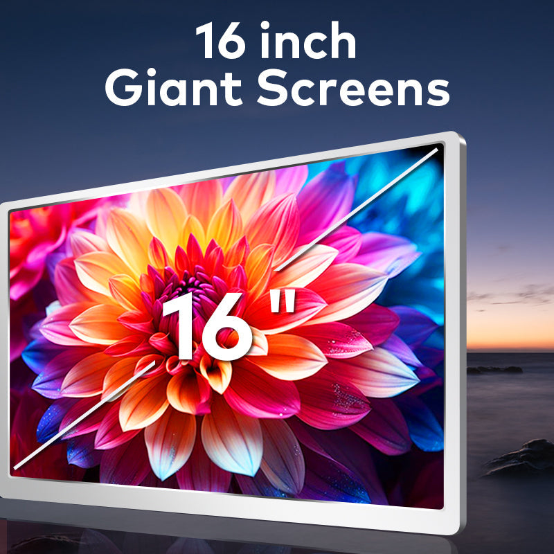 Trion 16" FHD Portable Monitor Quad Screen with One-Cable Triple Display Screen Extender for Laptops (Win10+, Mac M1/M2/M3) (AU Version) Trion