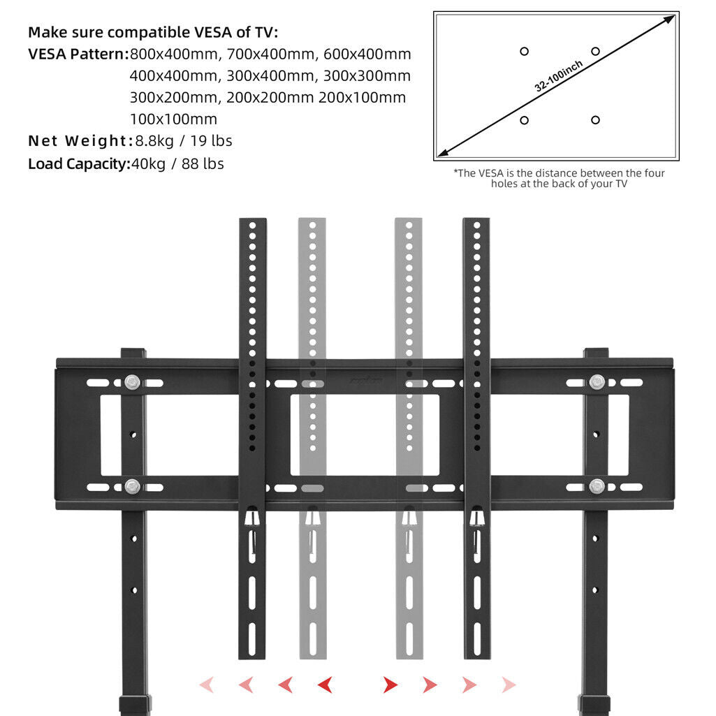 TV Stand Base Mount Bracket Swivel for 32-100 LED LCD Tristar Online