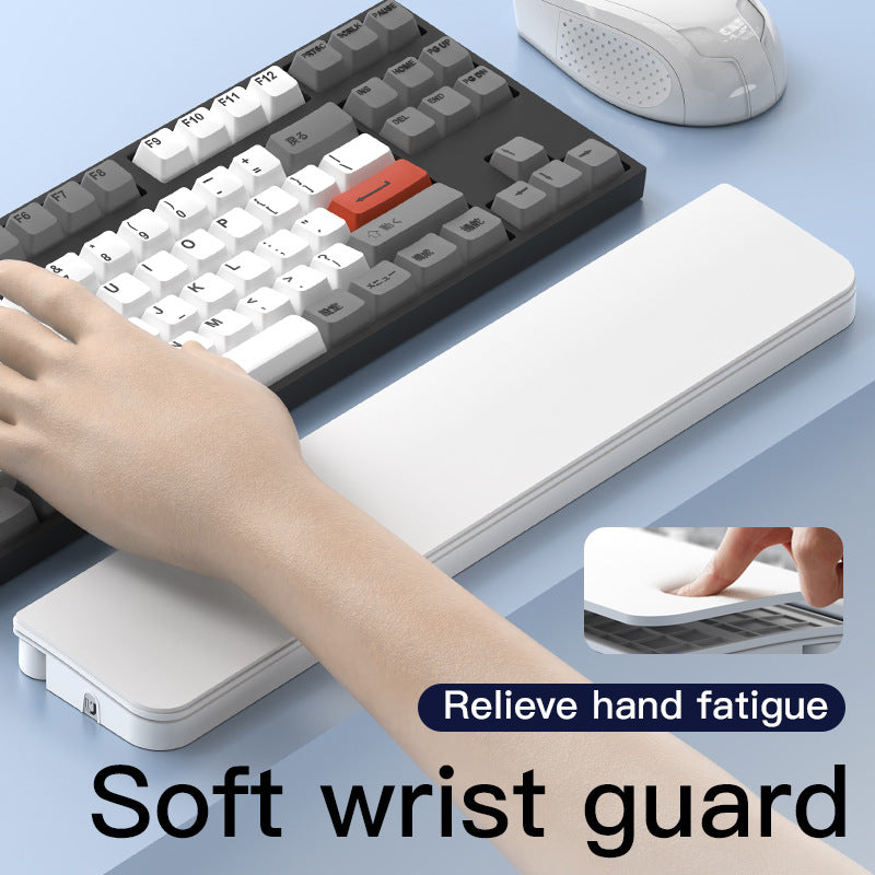 Two Multi-functional Keyboard Cleaning Kit & Ergonomic Wrist Rest with Integrated Storage(White) Tristar Online