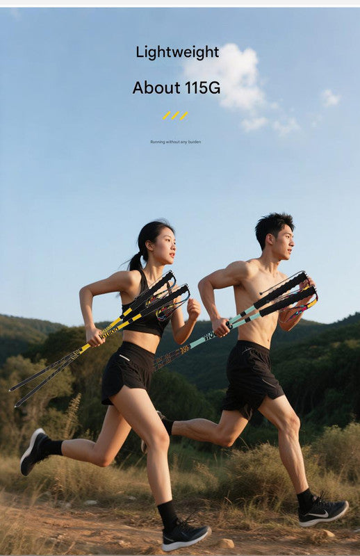 Ultralight Carbon Fiber Foldable Trail Running & Hiking Pole(yellow  Recommended height range 165-175cm) Tristar Online