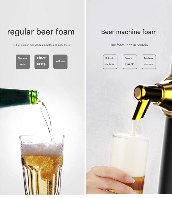 Ultrasonic Beer Foam Creator & Dispenser - Portable Tap for Canned & Bottled Beer with Cooling System(black) Tristar Online