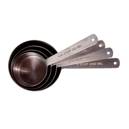 Vintage Elegance: Antique Copper Stainless Steel Measuring Cup Set Tristar Online