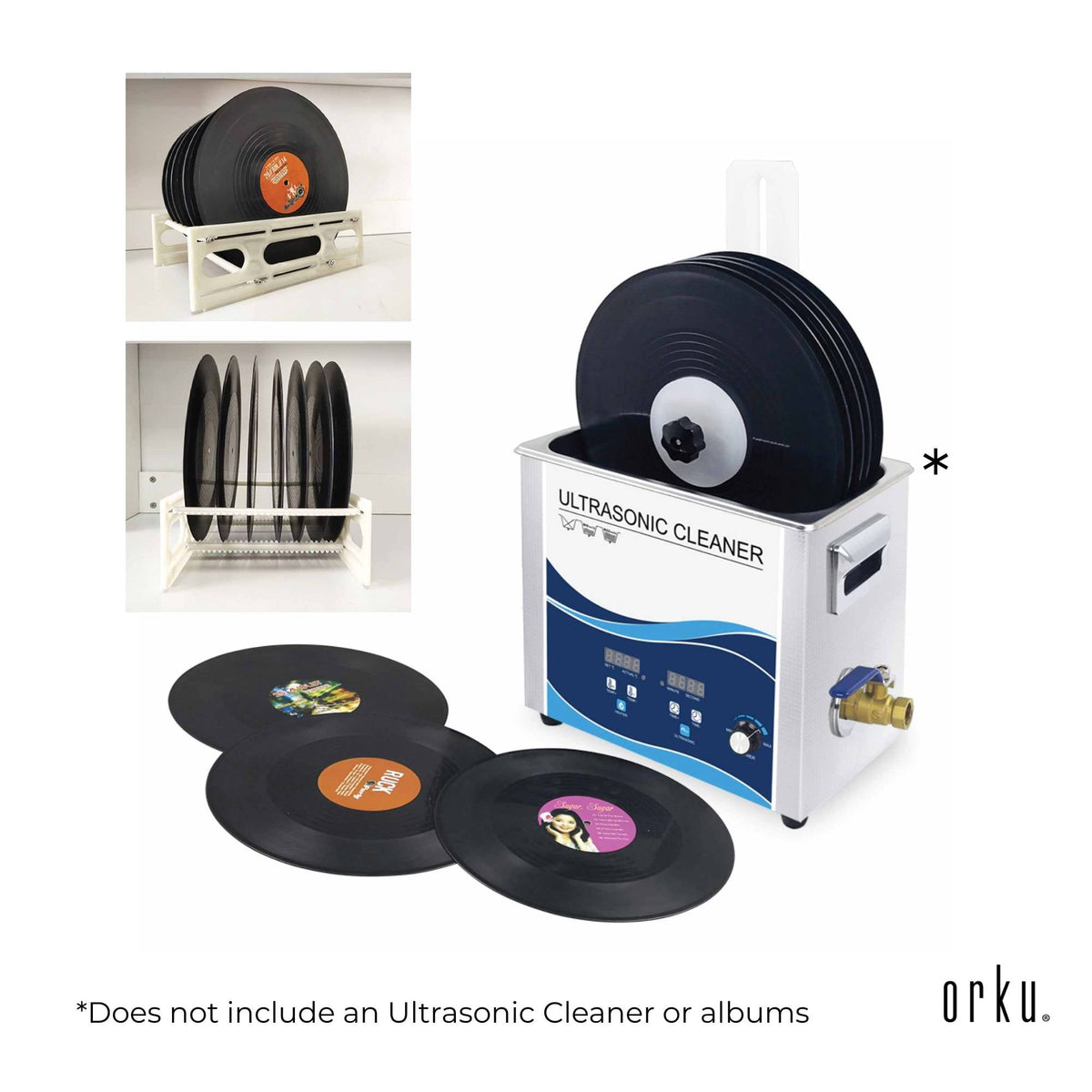 Vinyl Record Cleaning Stand Drying Rack For Ultrasonic Cleaner LP Disc Bracket