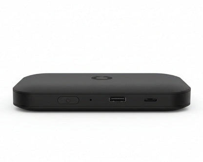 Pocket WiFi unit shown angled highlighting slim body and front panel