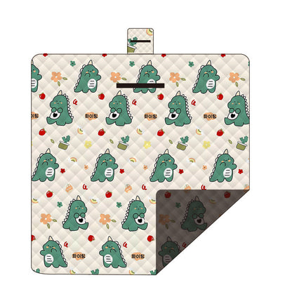Waterproof Foldable Picnic Blanket with Dinosaur Print - 200x200cm Tristar Online