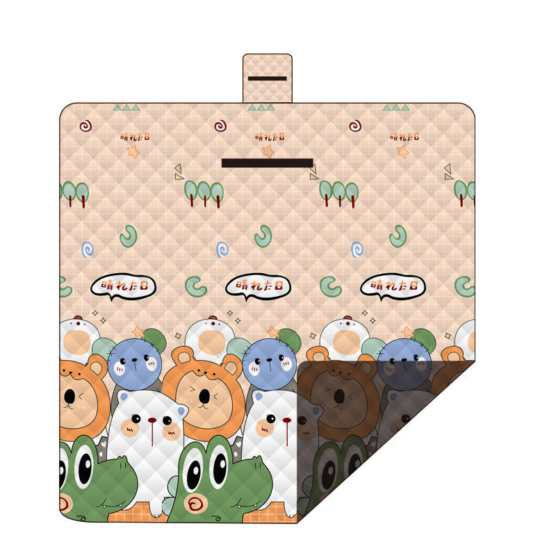 Waterproof Foldable Picnic Blanket with Little Frog Print- 200x200cm Tristar Online