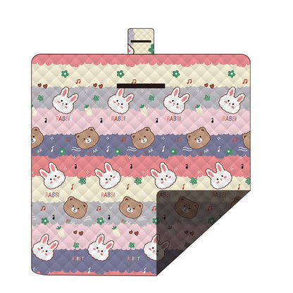 Waterproof Foldable Picnic Blanket with Musical Bunny Print - 200x200cm Tristar Online