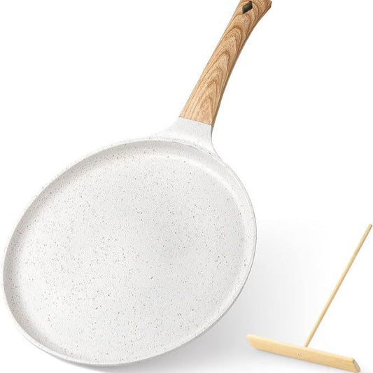 White 28cm Non-Stick Crepe Pan - Versatile Flat Skillet for Pancakes, Omelettes & Tortillas Tristar Online