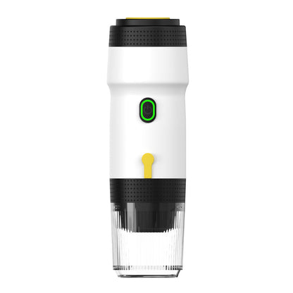 White 3-in-1 Portable Electric Espresso Maker - Rechargeable Travel Coffee Machine for Capsules & Ground Coffee Tristar Online