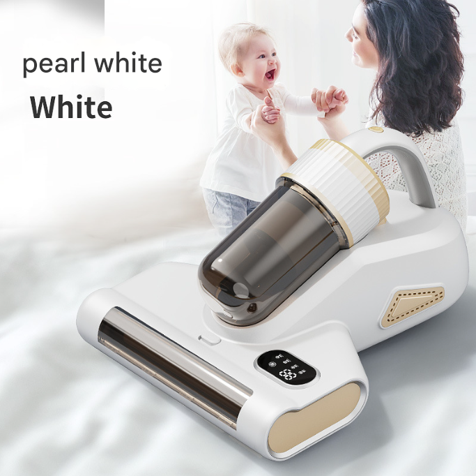 White Advanced Cordless UV-C Dust Mite Vacuum - Handheld Cleaner with Hot Air, Pulsating Pads & LED Display Tristar Online