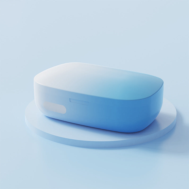 White and blue gradient Ultrasonic Contact Lens Cleaner Machine Automatic Washer Case with UV Light LED Display 4 Timer Modes Type-C Rechargeable Portable for Travel Tristar Online