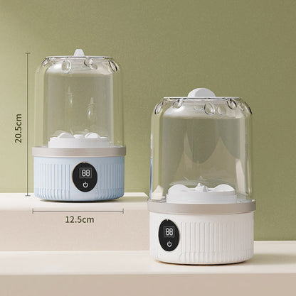 White Portable Mini Washing Machine - Rechargeable USB-C Electric Washer for Travel, Delicates & Socks Tristar Online