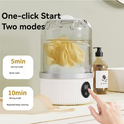 White Portable Mini Washing Machine - Rechargeable USB-C Electric Washer for Travel, Delicates & Socks Tristar Online
