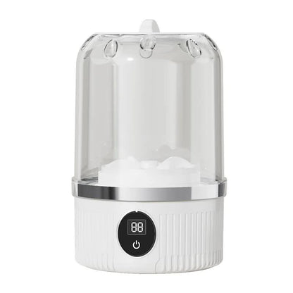 White Portable Mini Washing Machine - Rechargeable USB-C Electric Washer for Travel, Delicates & Socks Tristar Online