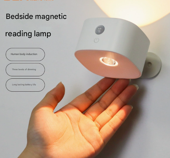White Rechargeable Motion Sensor Wall Light Dual Light Source Magnetic LED Night Lamp with 3 Brightness Levels and Type-C Charging for Hallway and Bedroom Tristar Online