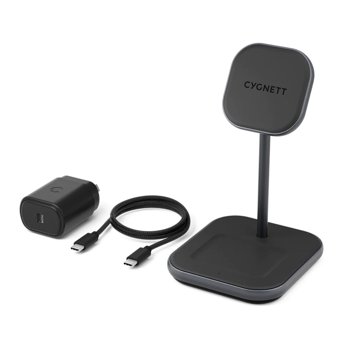 Cygnett ChargeBase Qi2.0 2-in-1 Magnetic Wireless Charger Cygnett