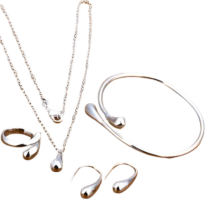 Women's Silver Needle Jewelry Set (4 pcs) Tristar Online