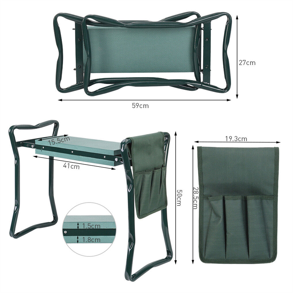 XXL Garden Kneeler Seat Stool with Pocket, 150kg Load Tristar Online