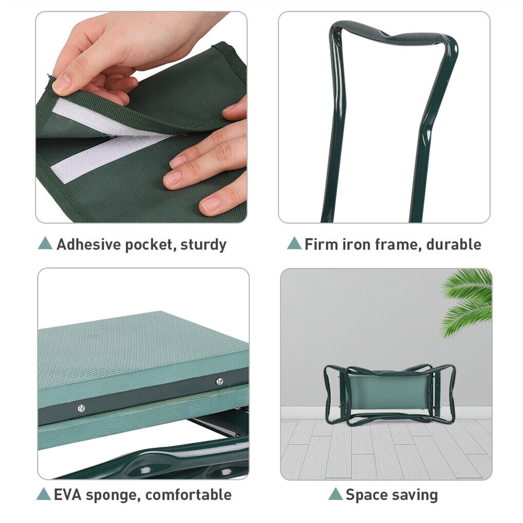 XXL Garden Kneeler Seat Stool with Pocket, 150kg Load Tristar Online