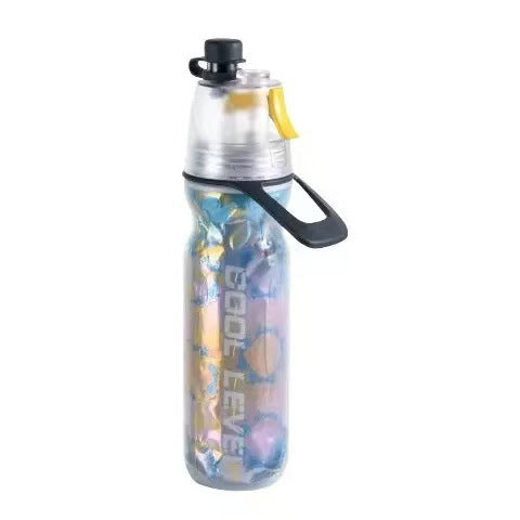 Yellow 500ML Insulated Sports Water Bottle with Cooling Mist - Triple-Layer Design Keeps Drinks Cold for Hours - Portable PE Misting Bottle Tristar Online