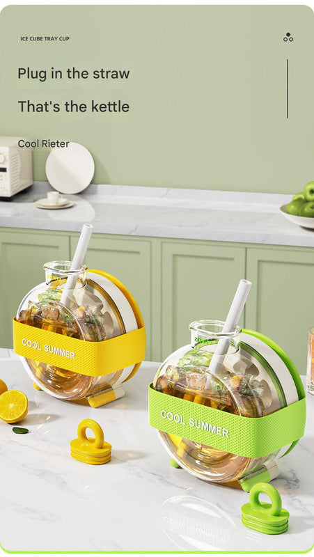 Yellow Portable Press-Release Ice Cube Maker Bottle - Makes 12 Cubes, Doubles as Bottle Tristar Online