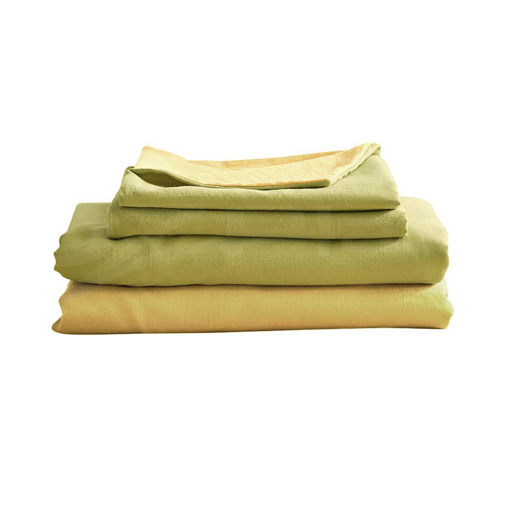 Cosy Club Washed Cotton Sheet Set Pink Brown Single Tristar Online