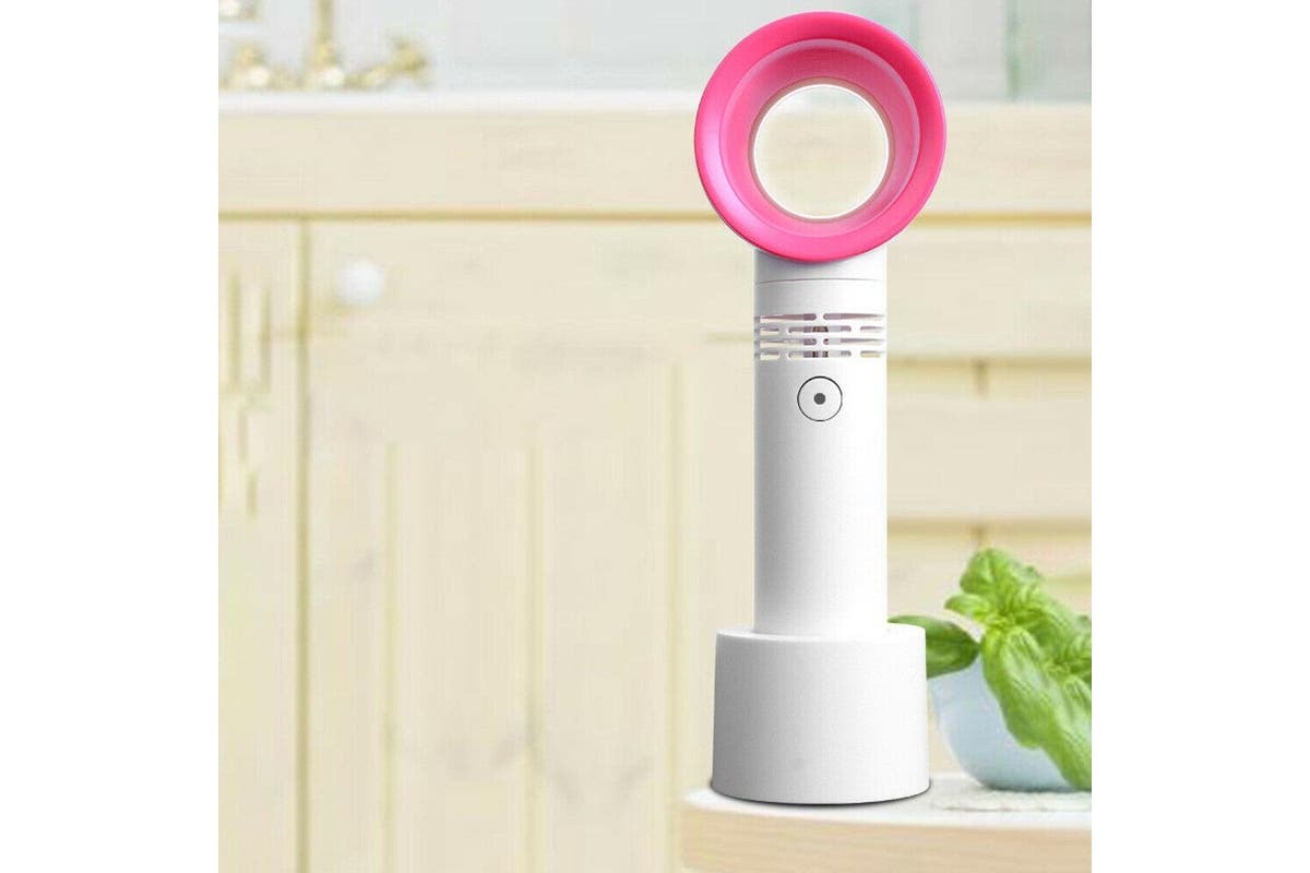 Portable Handheld Fan USB Summer Fan No Leaf Handy Bladeless AU Trion