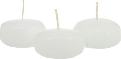 10 Pack of 4 Hour White Floating Candles - 4cm diameter - wedding party decoration Tristar Online