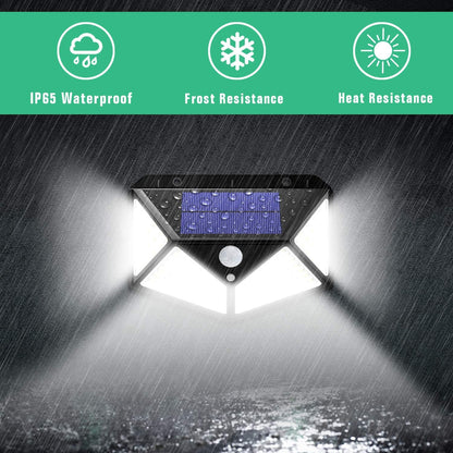 100 Waterproof LED Motion Sensor Solar Security Lights Outdoor (2pack) Tristar Online