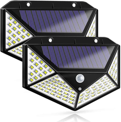 100 Waterproof LED Motion Sensor Solar Security Lights Outdoor (2pack) Tristar Online
