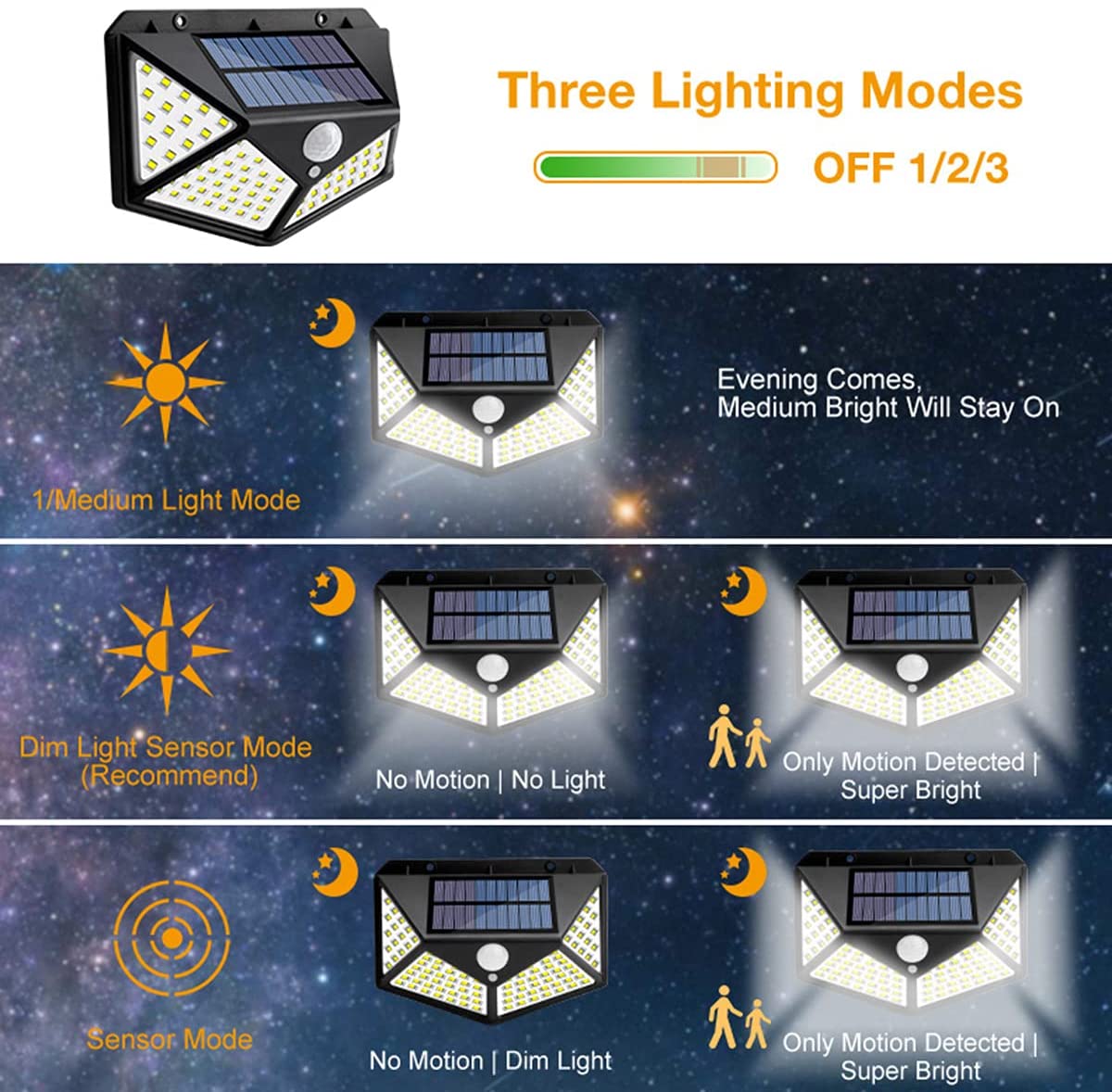 100 Waterproof LED Solar Fairy Light Outdoor with 8 Lighting Modes for Home,Garden and Decoration (4 pack) Tristar Online