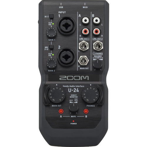 Zoom U-24 Portable 2x4 USB Handy Audio/MIDI Interface Zoom