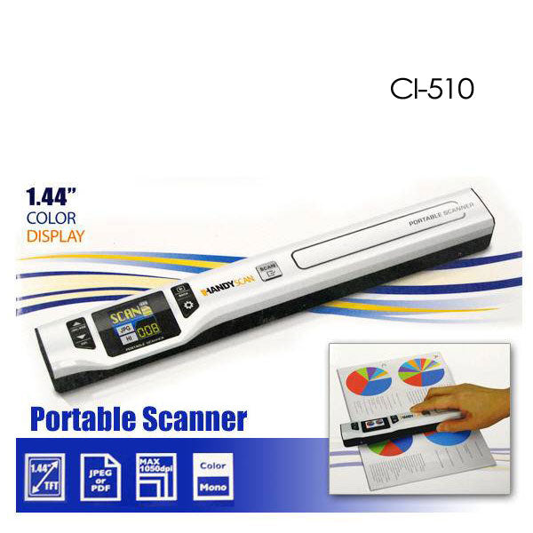 Digitalk Portable Handheld A4 1050dpi Photo & Document Scanner (CI-510) Tristar Online