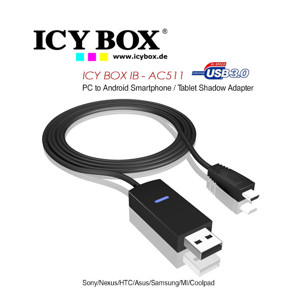 ICY BOX PC to Android Smartphone/Tablet Shadow Adapter (IB-AC511) Tristar Online