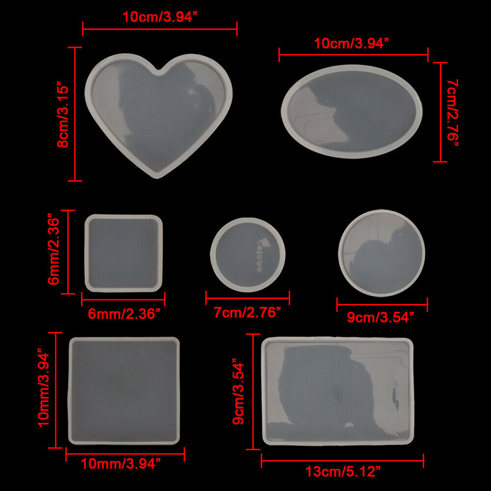 18pcs Coaster Cup Mat Mold Round Silicone Mould Kit for Craft?DIY Epoxy Resin Tristar Online