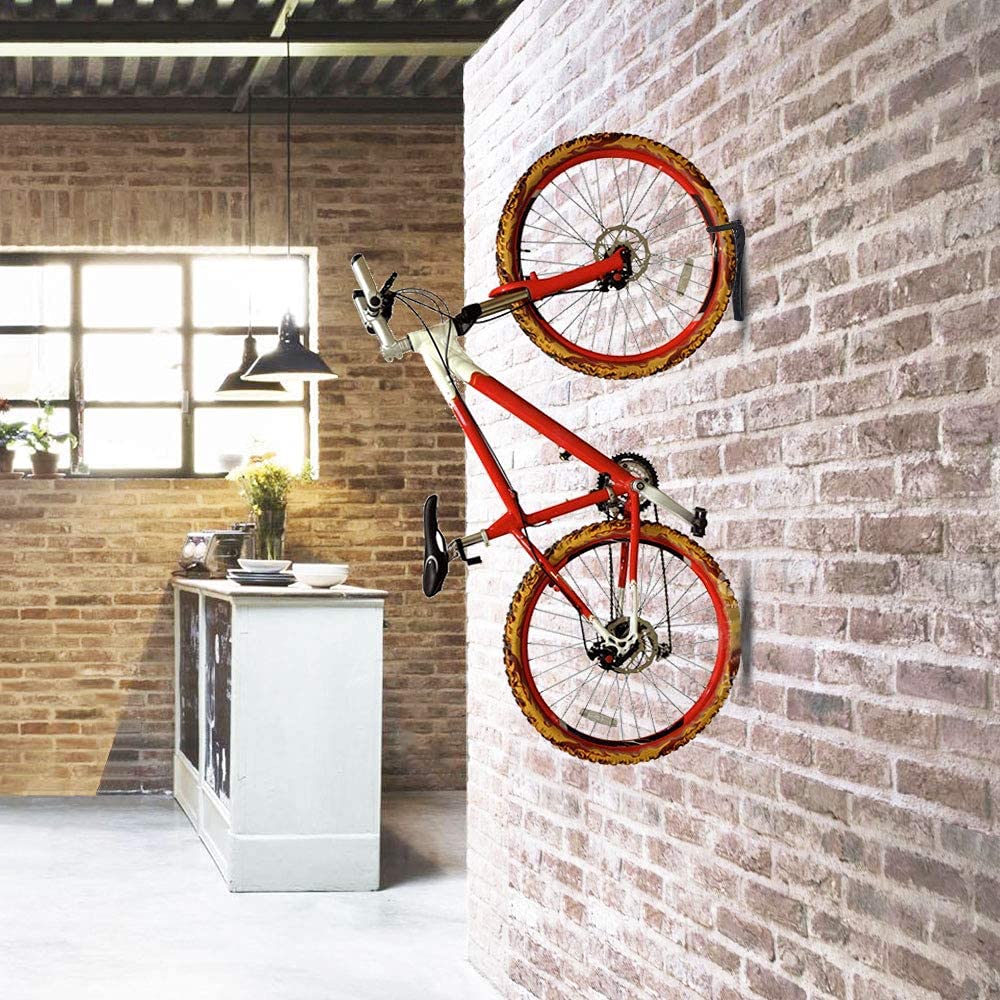 1x Bike Rack Garage Wall Mount Hanger Hooks Storage Bicycle Vertical for Indoor Shed with Screws Tristar Online