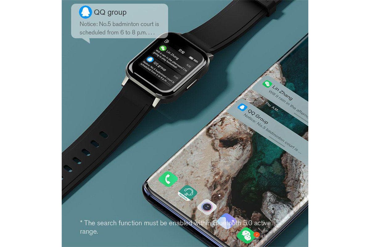 Haylou LS02 1.4" Large HD Screen Smart Watch Black HAYLOU