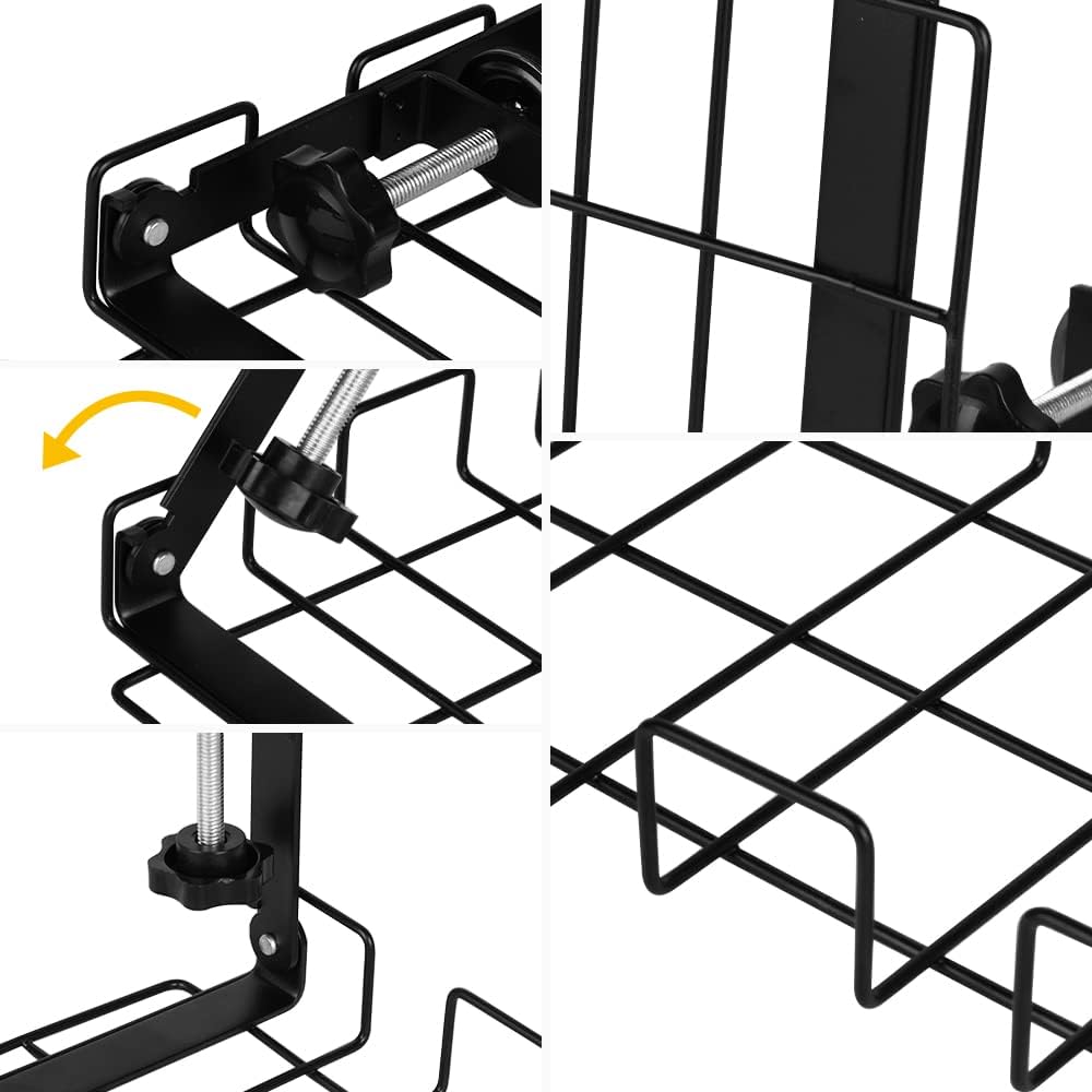 2 pack Under Desk Cable Management Tray, Black Tristar Online