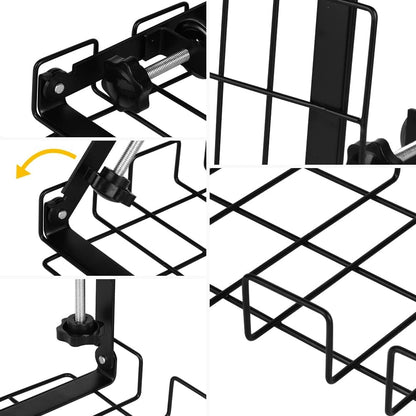 2 pack Under Desk Cable Management Tray, Black Tristar Online