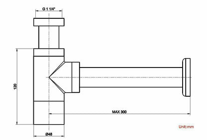 2023 Brushed Nickel p trap ROUND BOTTLE TRAP 32/40 mm WASTE for wall hung basin vanit Tristar Online