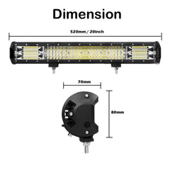 20 inch Philips LED Light Bar Quad Row Combo Beam 4x4 Work Driving Lamp 4wd Tristar Online