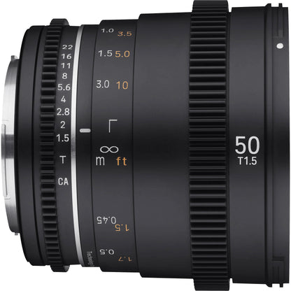 Samyang 50mm T1.5 MK2 VDSLR Full Frame Lens (Sony E) samyang