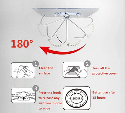 24 Packs Heavy Duty Adhesive Hooks Kitchen Wall Hooks Tristar Online